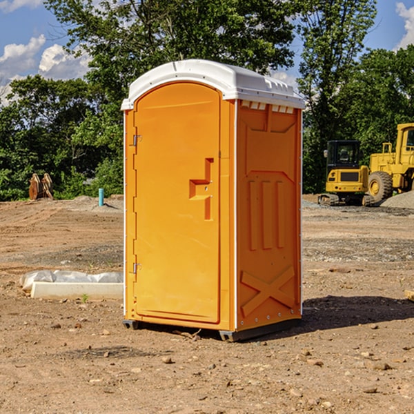 what is the expected delivery and pickup timeframe for the porta potties in Dulles Town Center VA